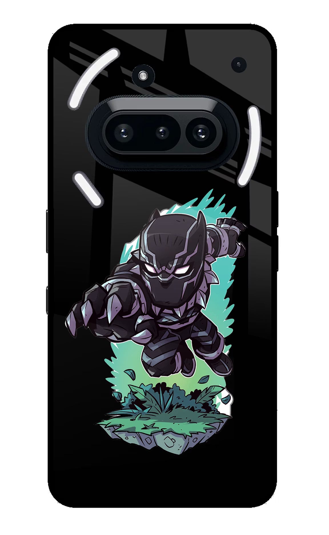 Black Panther Nothing Phone 3A Glass Case Back Cover by Casekaro