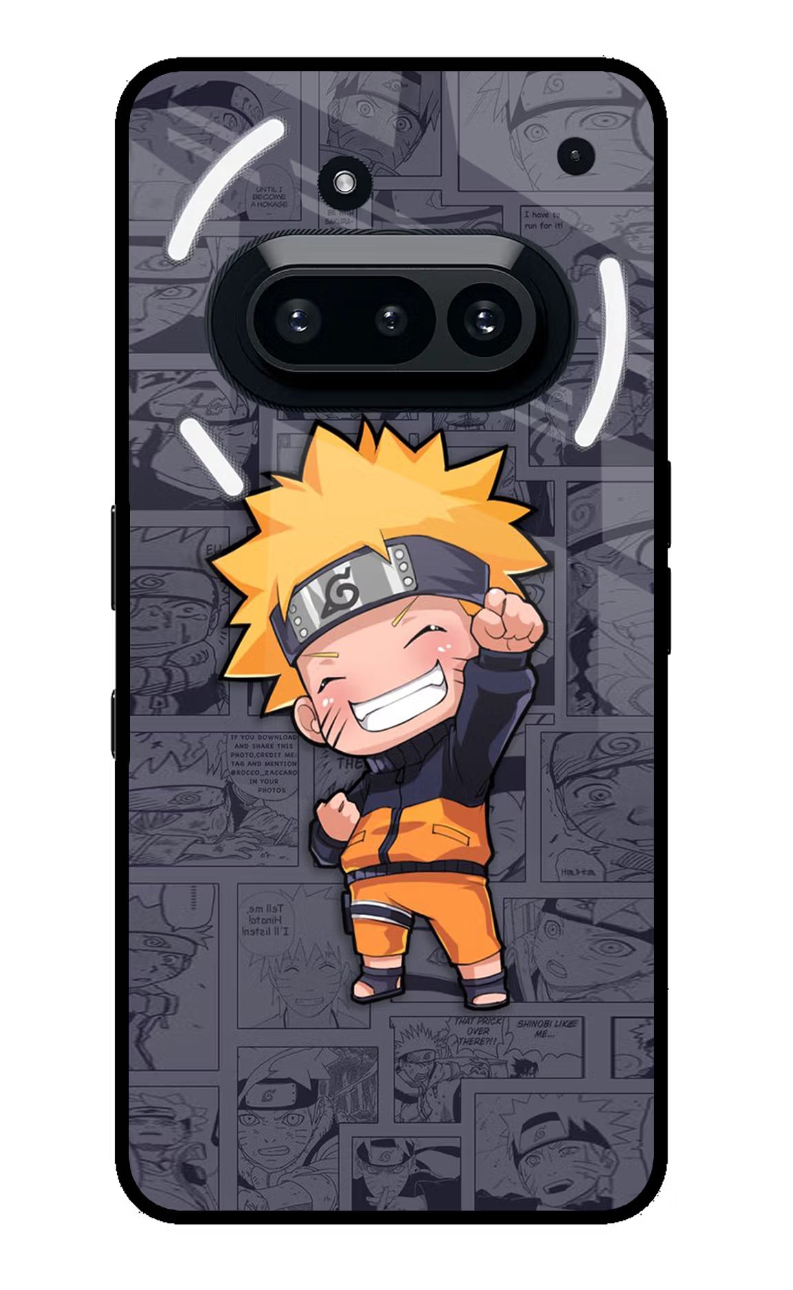 Chota Naruto Nothing Phone 3A Glass Case Back Cover by Casekaro
