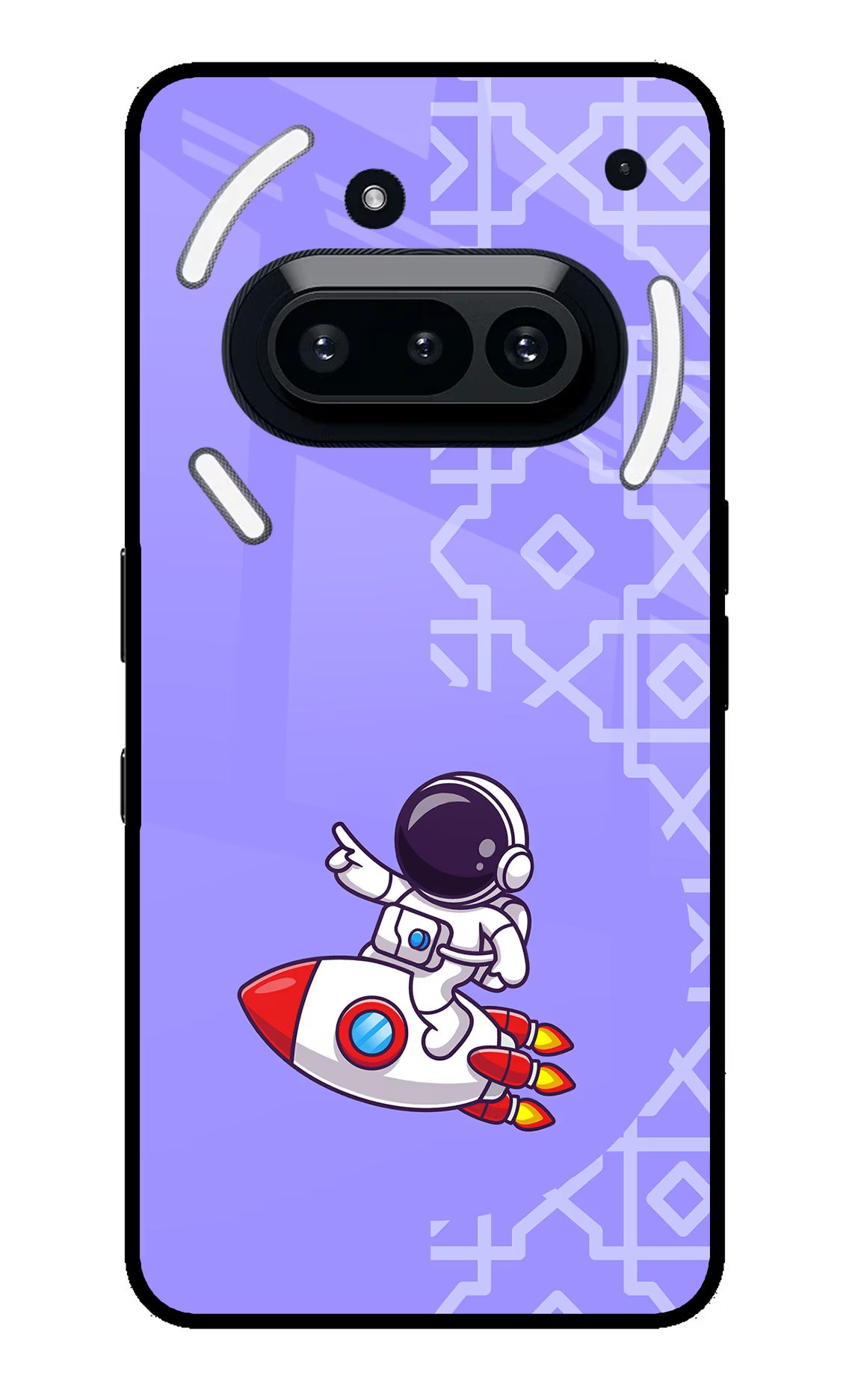 Cute Astronaut Nothing Phone 3A Glass Case Back Cover by Casekaro