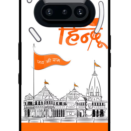 Jai Shree Ram Hindu Nothing Phone 3A Glass Case Back Cover by Casekaro
