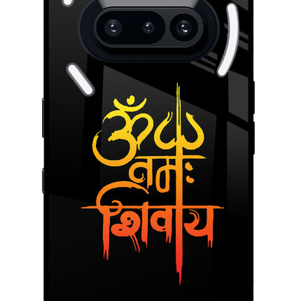 Om Namah Shivay Nothing Phone 3A Glass Case Back Cover by Casekaro