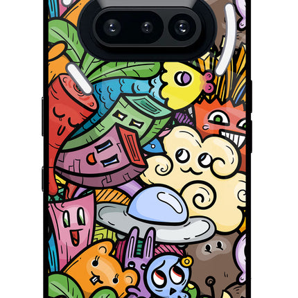 Veggie Doodle Nothing Phone 3A Glass Case Back Cover by Casekaro
