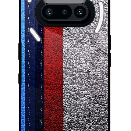BMW Stripes Nothing Phone 3A Glass Case Back Cover by Casekaro