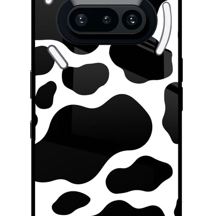 Cow Spots Nothing Phone 3A Glass Case Back Cover by Casekaro
