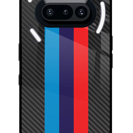BMW Stripes Pattern Nothing Phone 3A Glass Case Back Cover by Casekaro