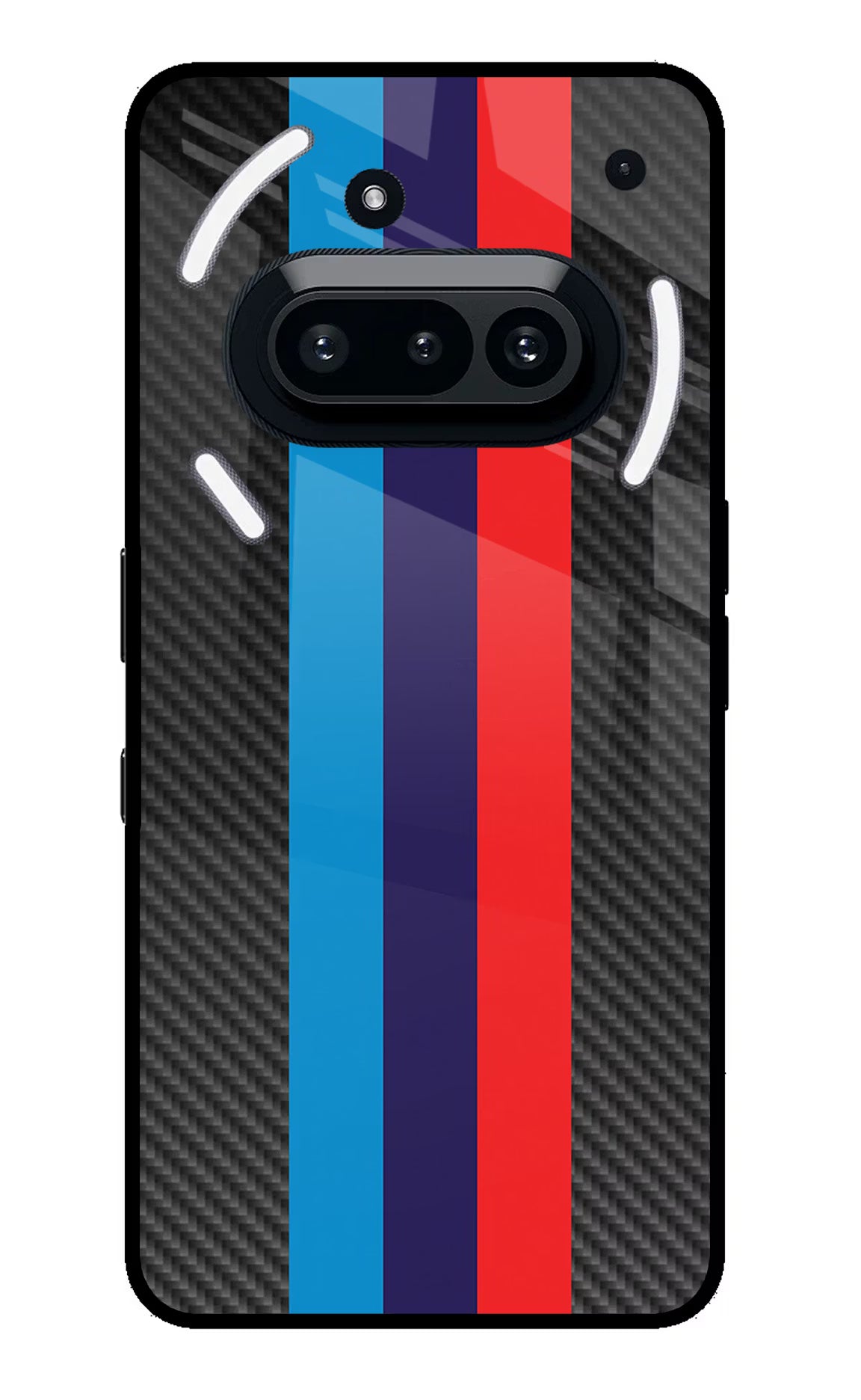 BMW Stripes Pattern Nothing Phone 3A Glass Case Back Cover by Casekaro