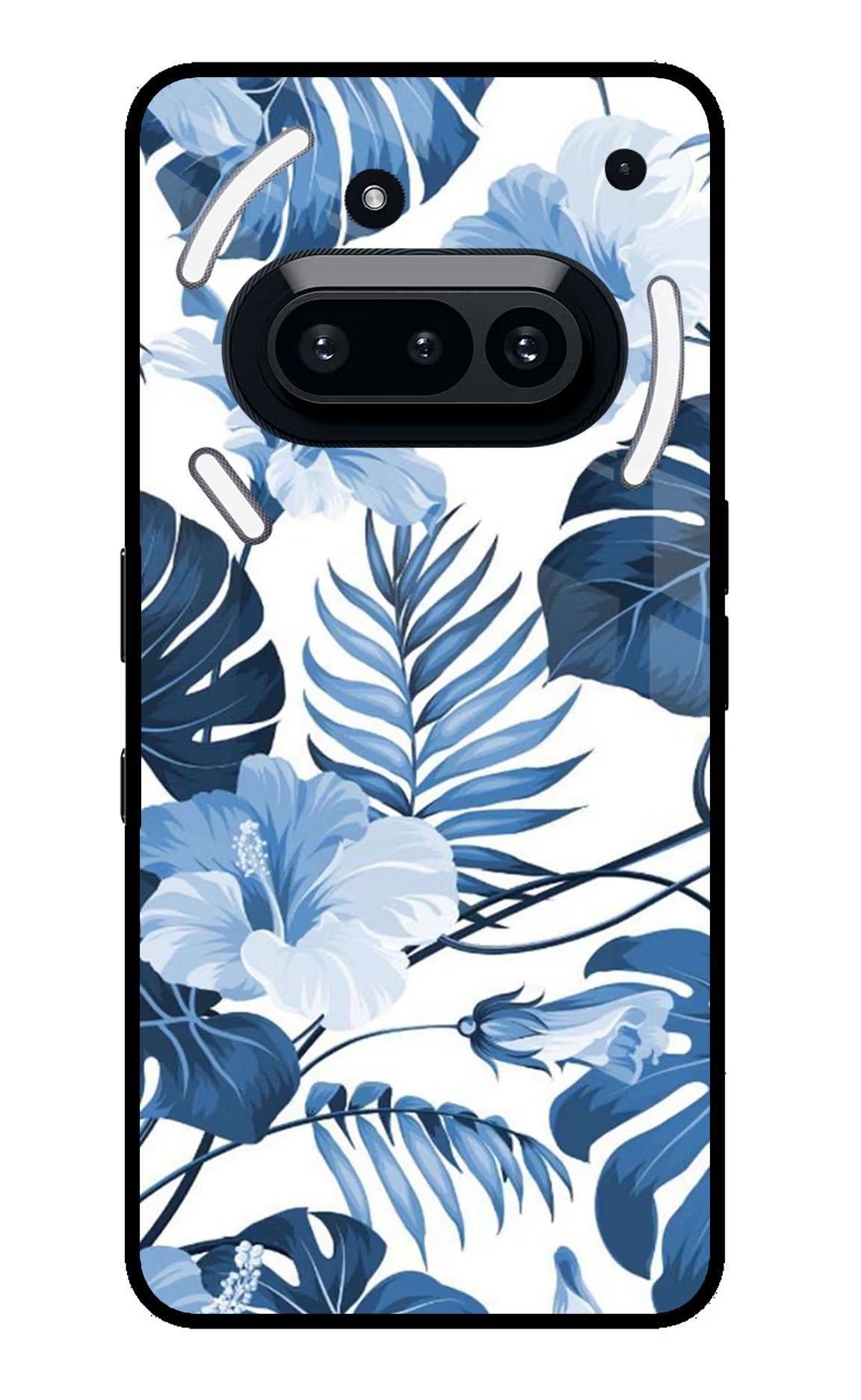 Fabric Art Nothing Phone 3A Glass Case Back Cover by Casekaro