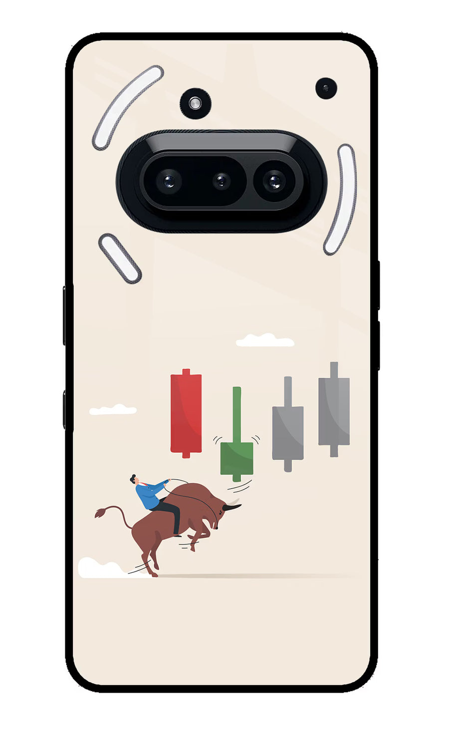 Bull Trading Momentum Nothing Phone 3A Back Cover, Metal case