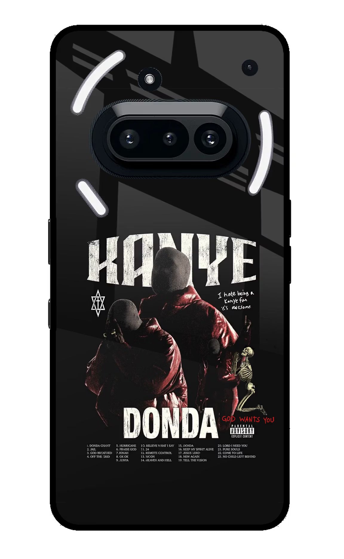 Donda Kanye West Nothing Phone 3A Glass Case Back Cover by Casekaro