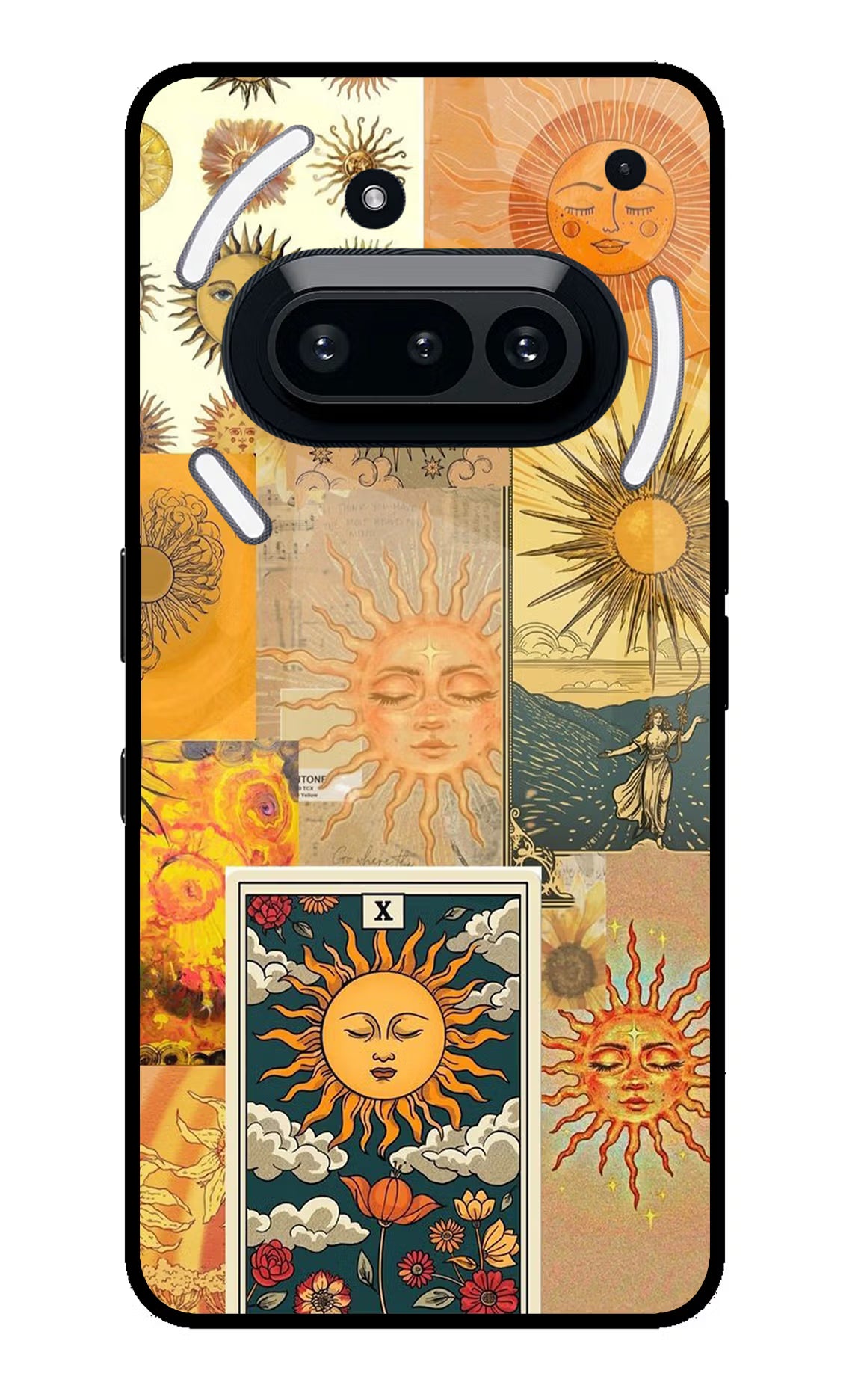 Sun Nothing Phone 3A Glass Case Back Cover by Casekaro