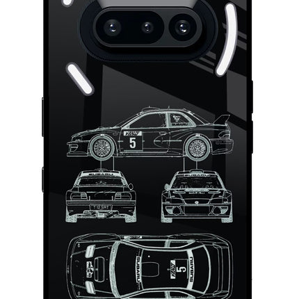 WRC'99 Nothing Phone 3A Glass Case Back Cover by Casekaro