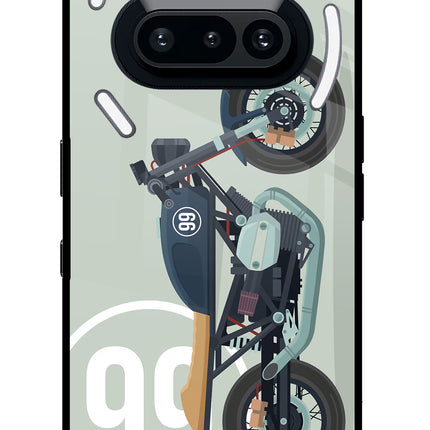 Classic Cafe Racer 99 Nothing Phone 3A Glass Case Back Cover by Casekaro