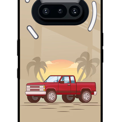 Desert Classic Drive Nothing Phone 3A Glass Case Back Cover by Casekaro