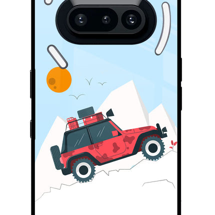 Mountain Trail Beast Nothing Phone 3A Glass Case Back Cover by Casekaro