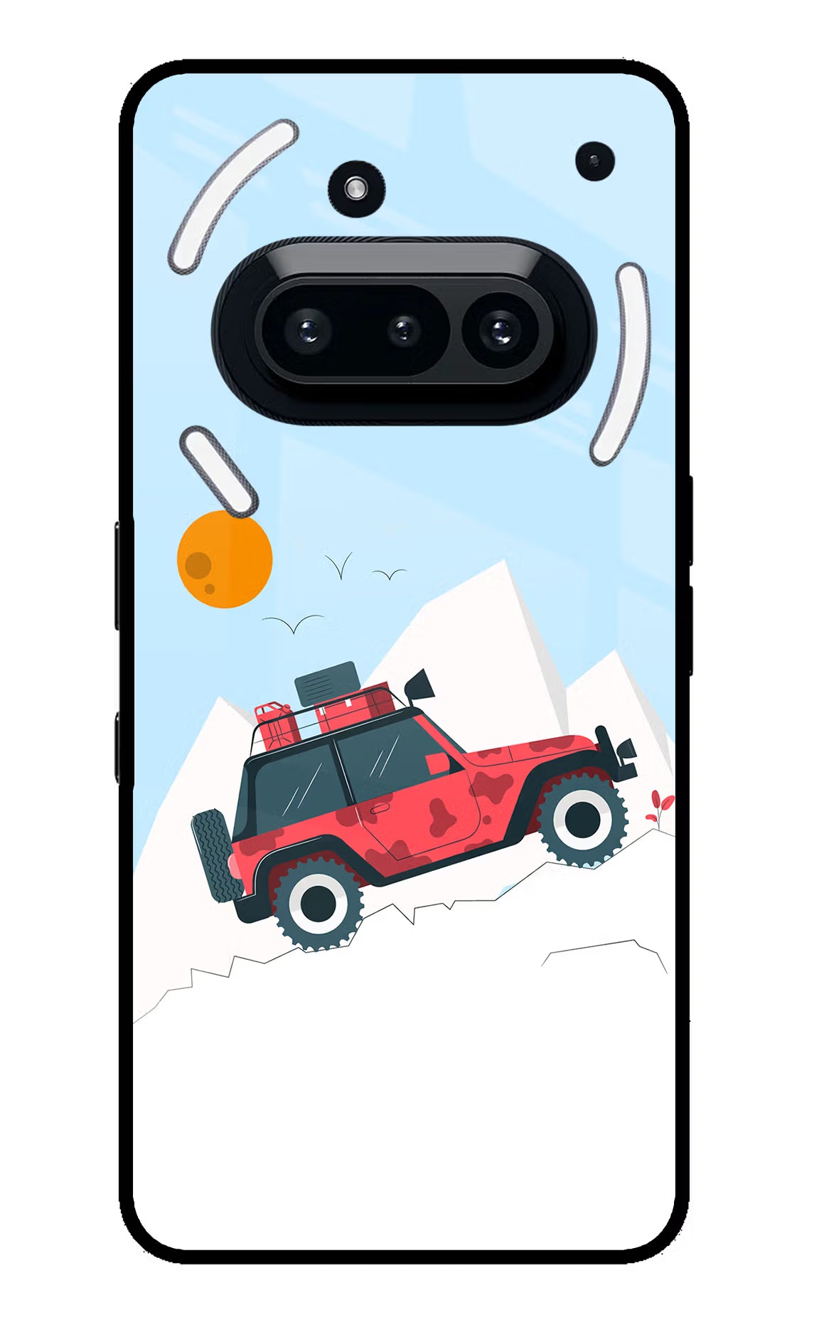 Mountain Trail Beast Nothing Phone 3A Glass Case Back Cover by Casekaro