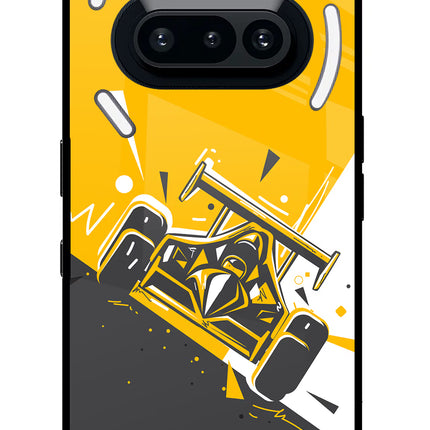 Track King Nothing Phone 3A Glass Case Back Cover by Casekaro