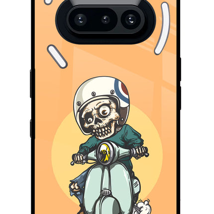 Undead Biker Nothing Phone 3A Glass Case Back Cover by Casekaro