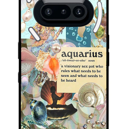 Aquarius Zodiac Nothing Phone 3A Glass Case Back Cover by Casekaro