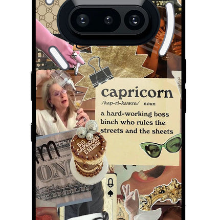 Capricorn Zodiac Nothing Phone 3A Glass Case Back Cover by Casekaro