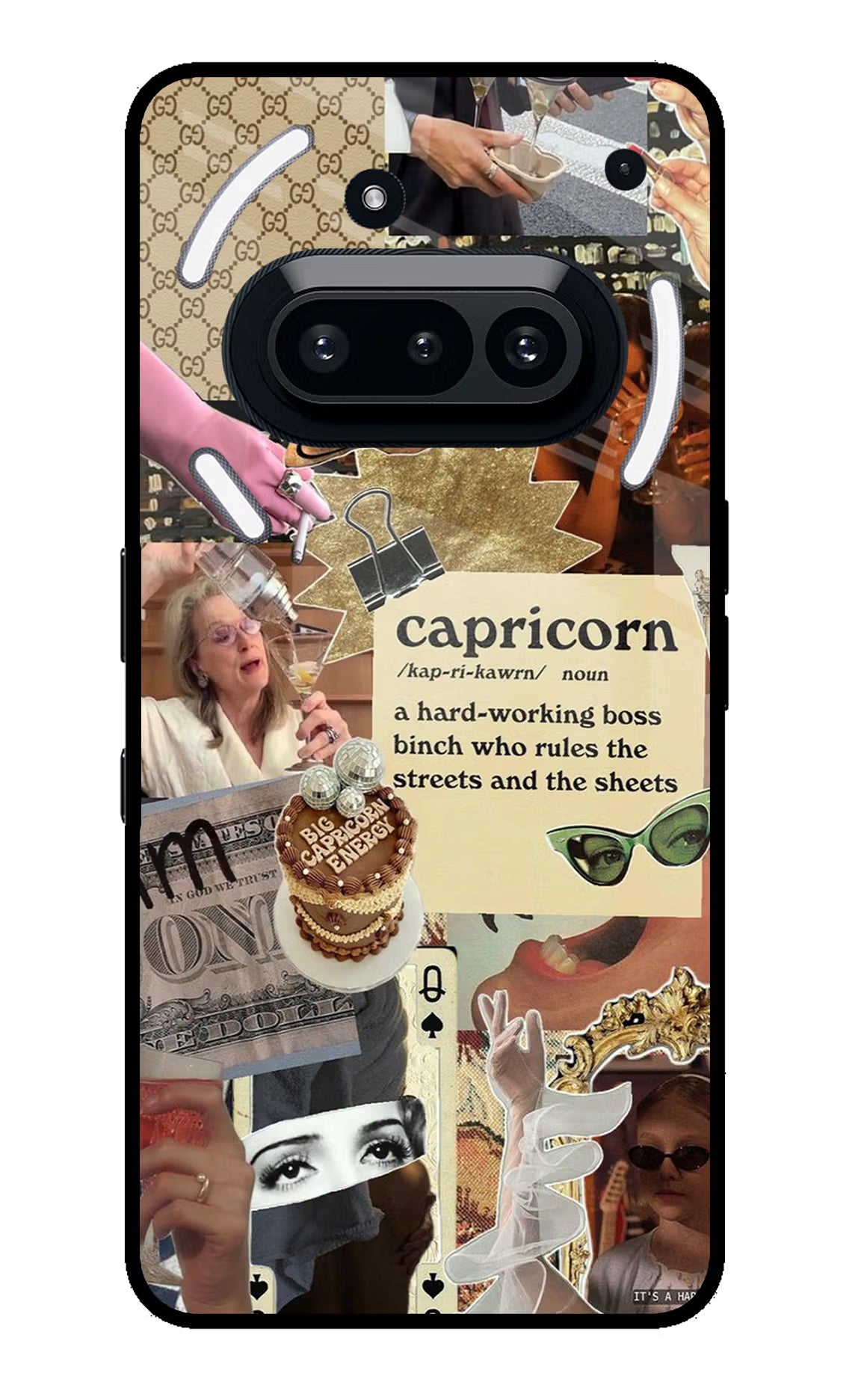 Capricorn Zodiac Nothing Phone 3A Glass Case Back Cover by Casekaro