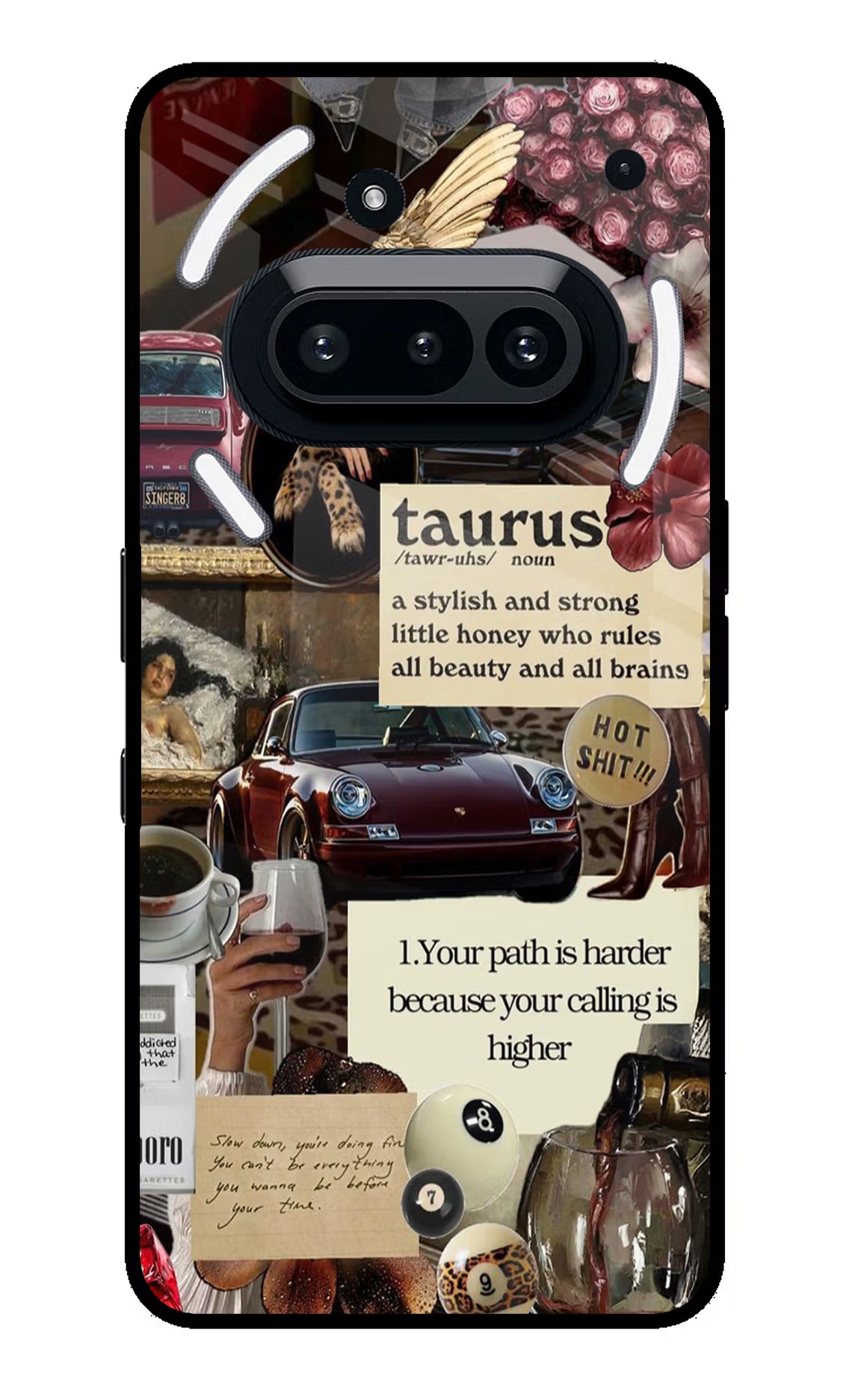 Taurus Zodiac Nothing Phone 3A Glass Case Back Cover by Casekaro