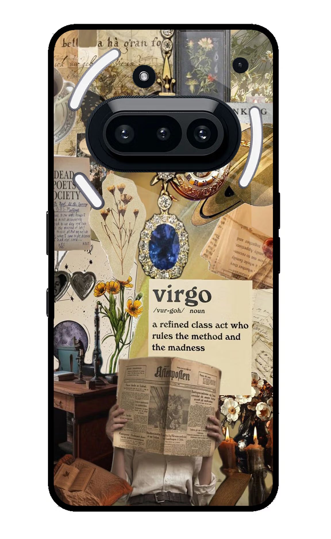 Virgo Zodiac Nothing Phone 3A Glass Case Back Cover by Casekaro