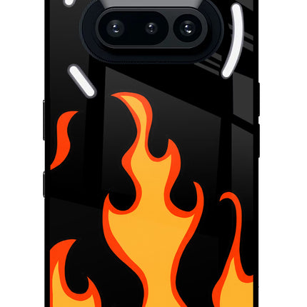 Fired Up – Black Nothing Phone 3A Glass Case