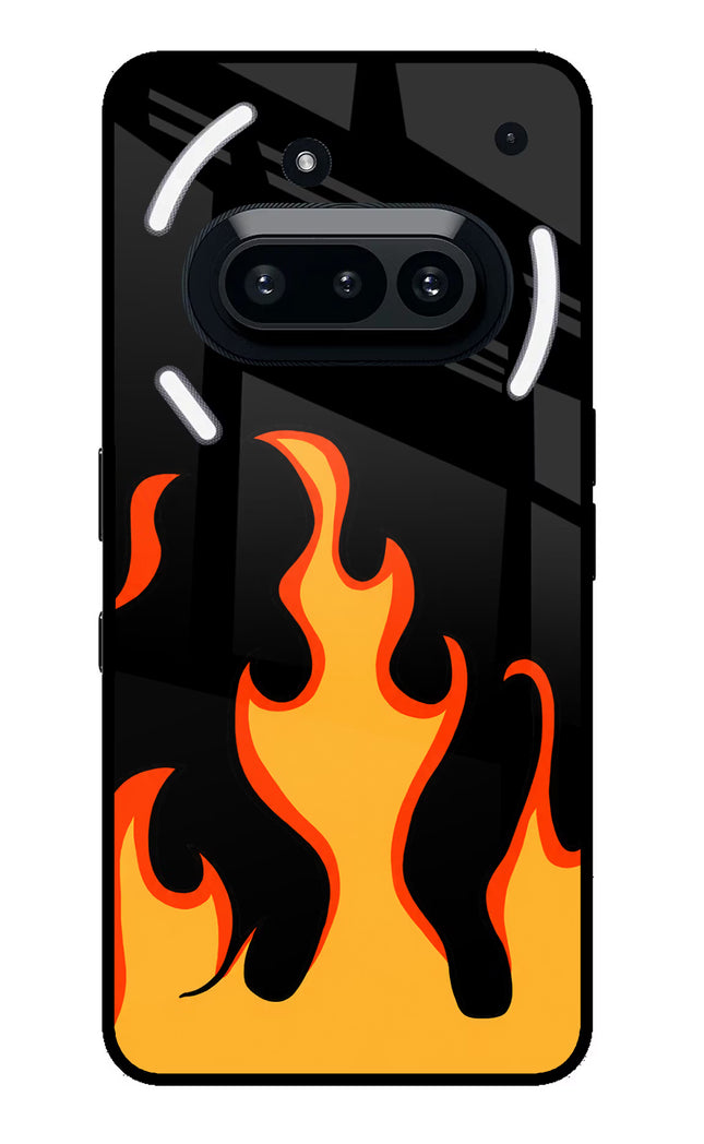 Fired Up – Black Nothing Phone 3A Glass Case
