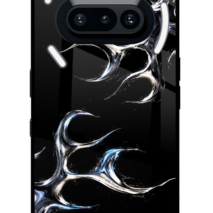 Chrome Tribal Nothing Phone 3A Glass Case Back Cover by Casekaro