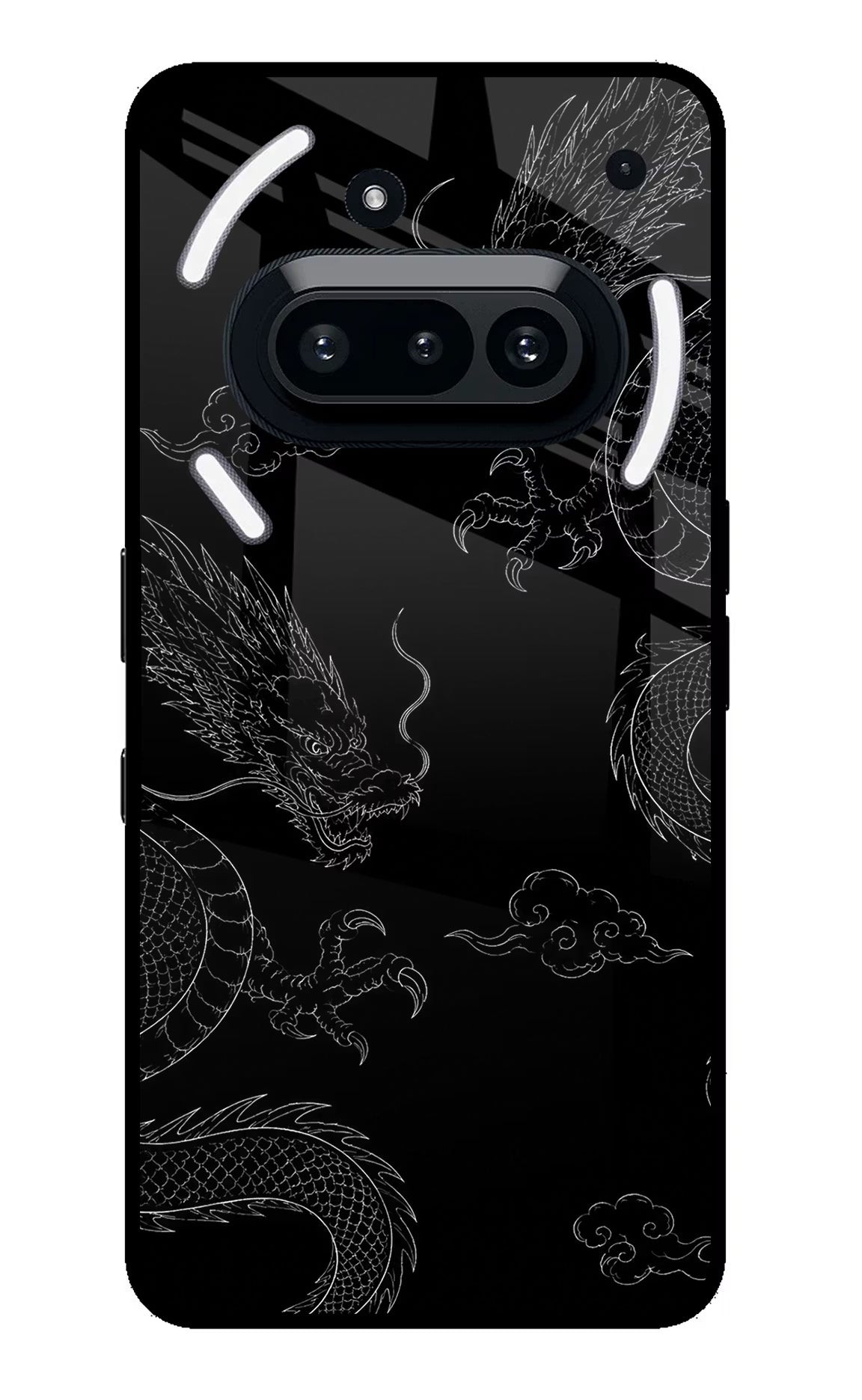 Twin Dragons Nothing Phone 3A Glass Case Back Cover by Casekaro