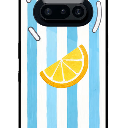 Summer Lemon Nothing Phone 3A Glass Case Back Cover by Casekaro