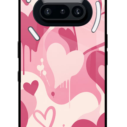 Hearty case Nothing Phone 3A Glass Case Back Cover by Casekaro