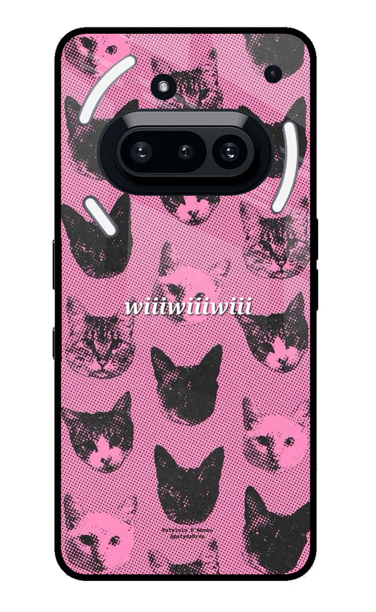 Pink Cats Nothing Phone 3A Glass Case
