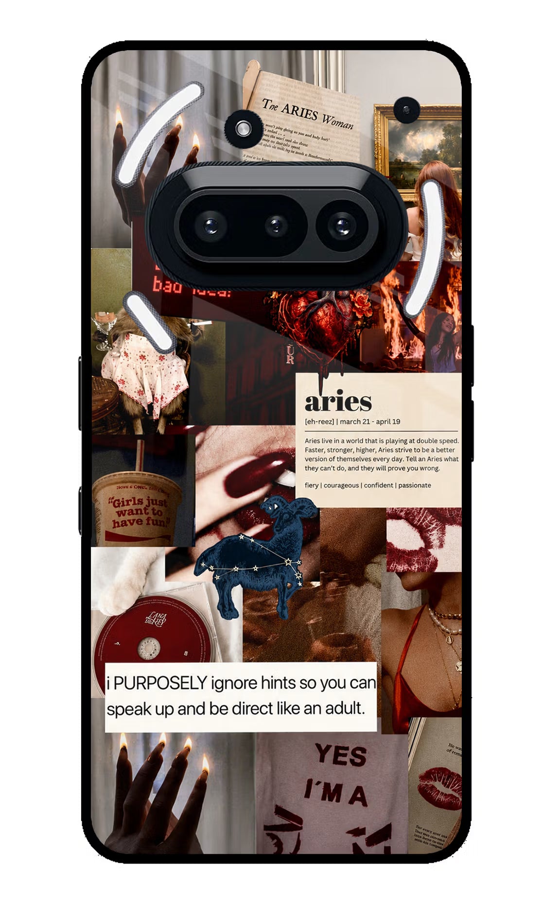 Zodiac Aries Nothing Phone 3A Glass Case