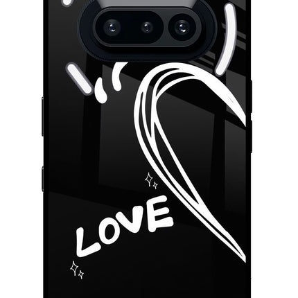 Love Line Nothing Phone 3A Glass Case Back Cover by Casekaro