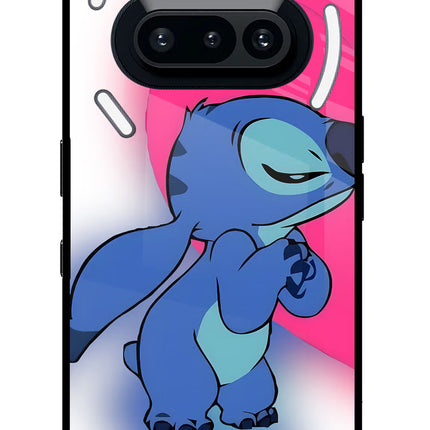 Stitch Hug Nothing Phone 3A Glass Case Back Cover by Casekaro