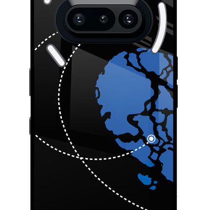 Love Orbit Nothing Phone 3A Glass Case Back Cover by Casekaro