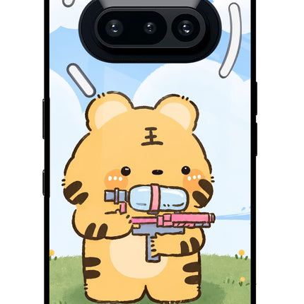 Tiger Treat Nothing Phone 3A Glass Case Back Cover by Casekaro