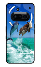 Dolphin vs Cow Nothing Phone 3A Glass Case