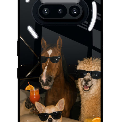 Party Squad Nothing Phone 3A Glass Case Back Cover by Casekaro