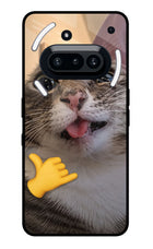 Silly Cat Call Nothing Phone 3A Glass Case