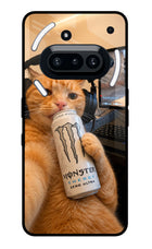 Gamer Cat Energy Nothing Phone 3A Glass Case