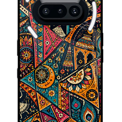 Folk Print Nothing Phone 3A Glass Case