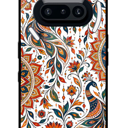 White Mayura Nothing Phone 3A Glass Case