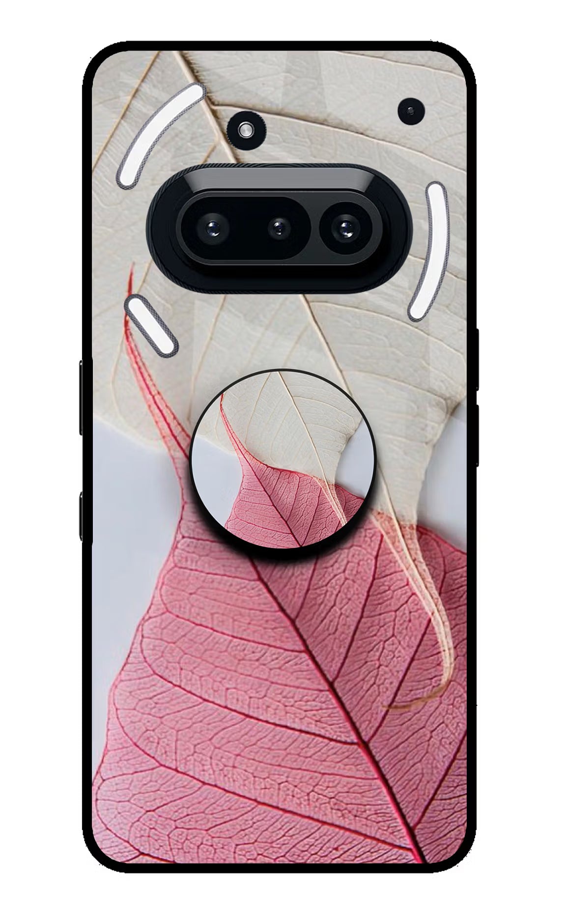 White Pink Leaf Nothing Phone 3A Pop Case by Casekaro