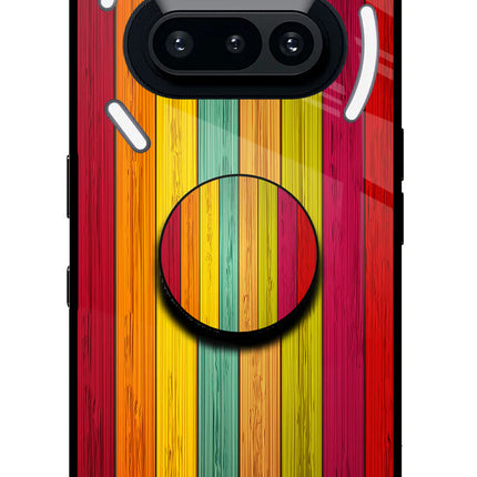 Multicolor Wooden Nothing Phone 3A Pop Case by Casekaro