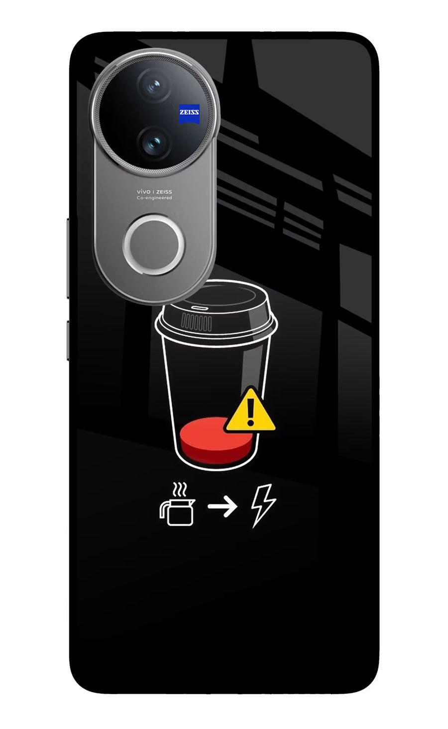 Coffee Vivo V50 5G Back Cover, Metal case
