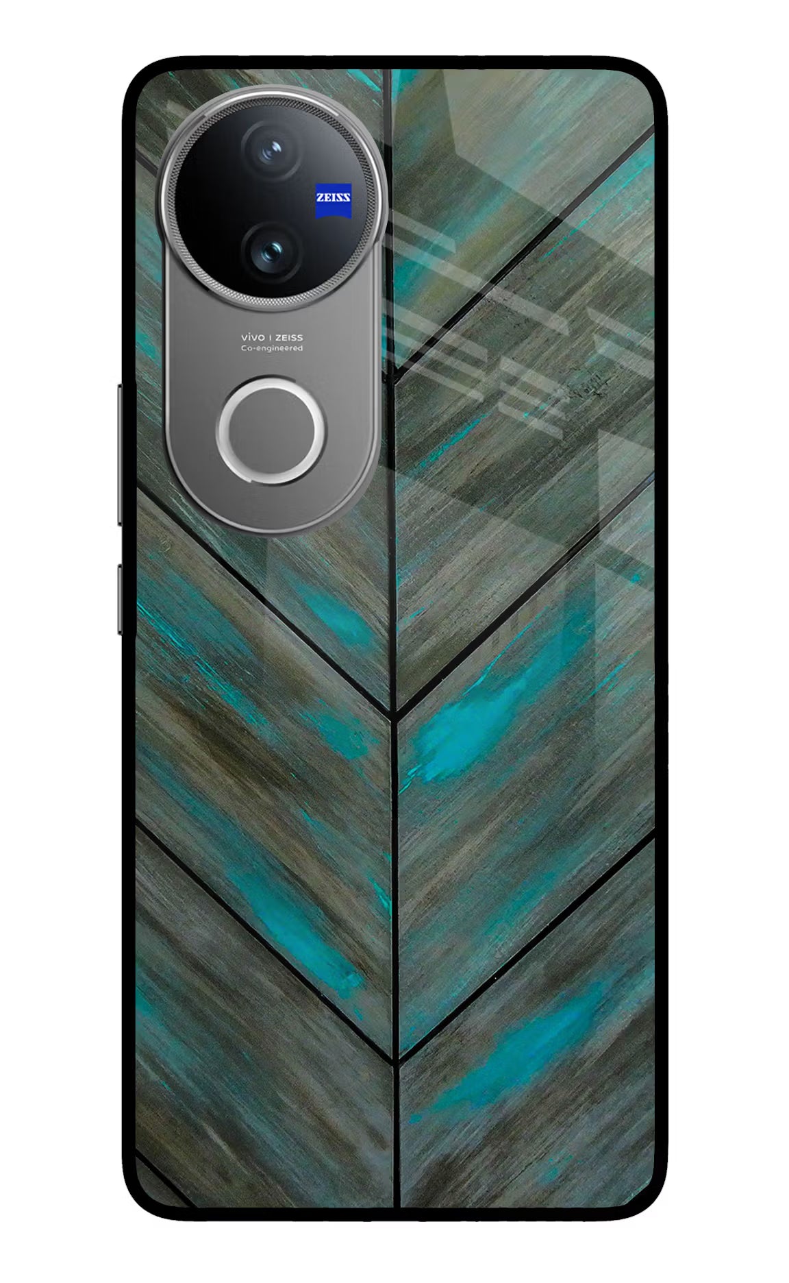 Pattern Vivo V50 5G Glass Case Back Cover by Casekaro
