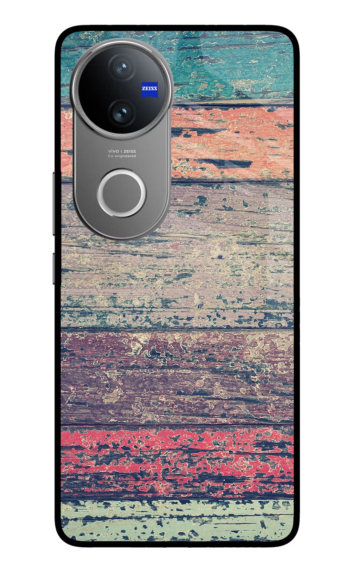 Colourful Wall Vivo V50 5G Glass Case Back Cover by Casekaro