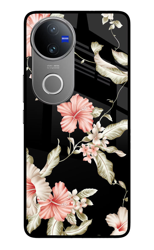Flowers Vivo V50 5G Glass Case